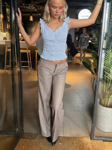 Astrid Ruffle Top - Somerset