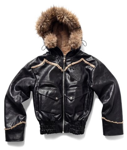 Leather Hoodie