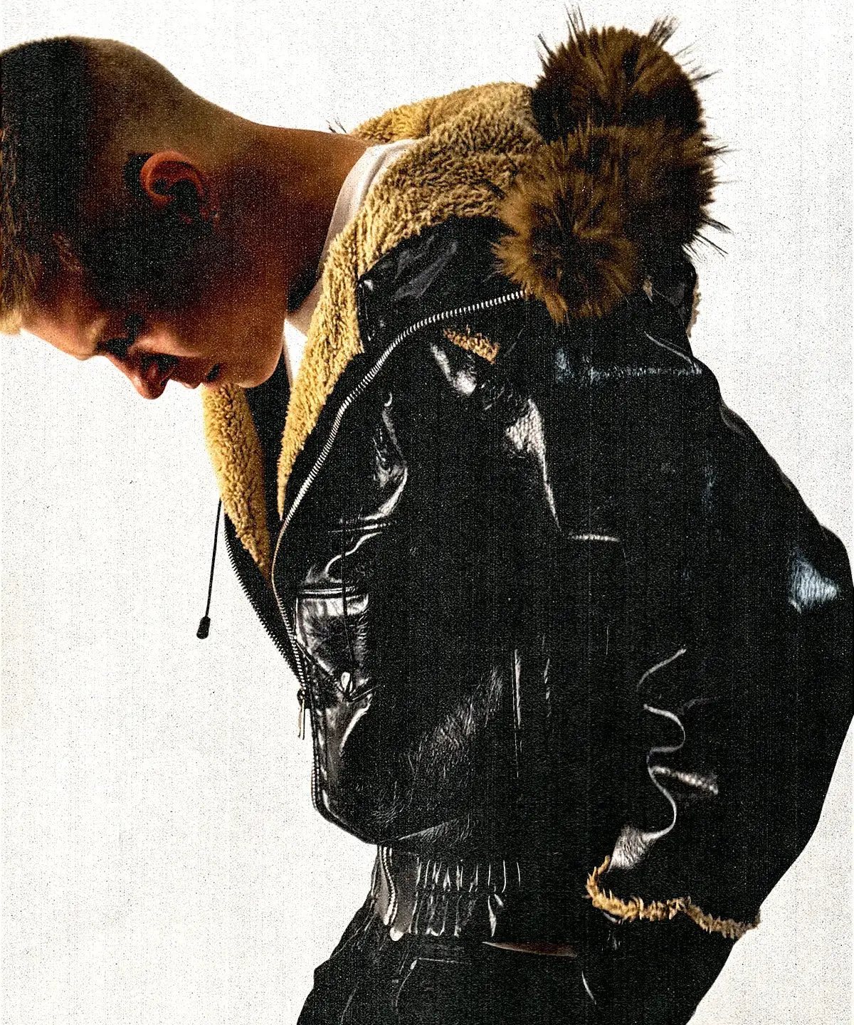 Leather Hoodie Coppermine
