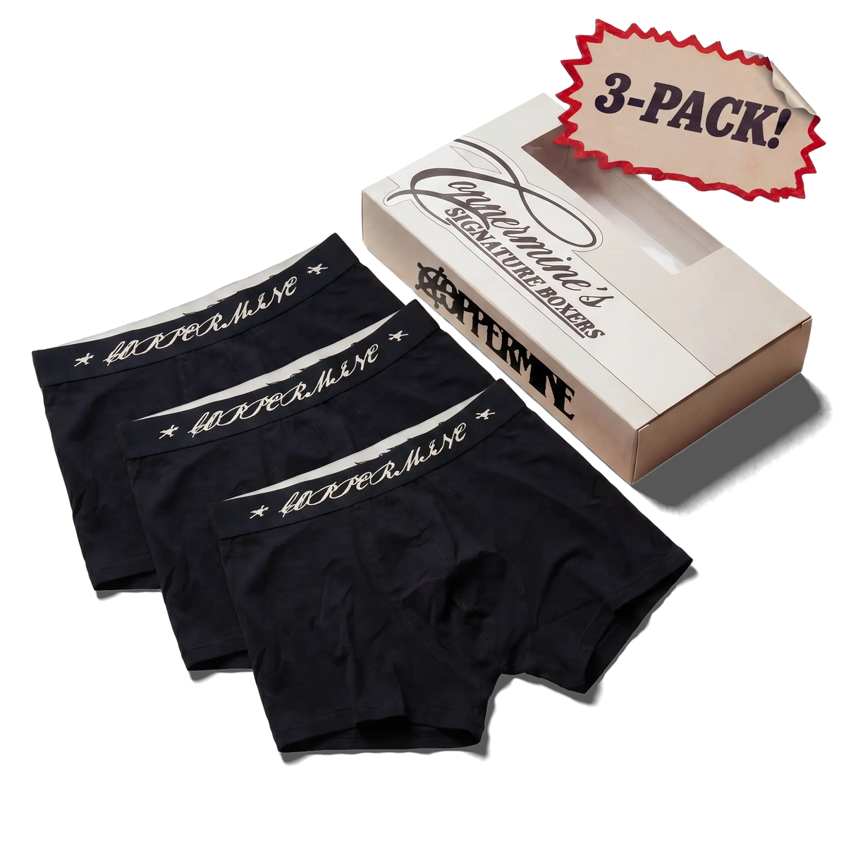 Signature Boxers 3 - Pack (Black)
